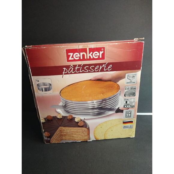 Zenker Patisserie Stainless Steel Adjustable Cake Slicing Mold 26–28cm Germany - Picture 12 of 16